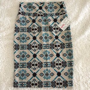 NWT - Lularoe Cassie (Pencil) Skirt (Aztec) (S)